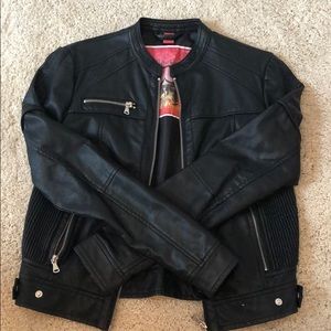 Black leather jacket